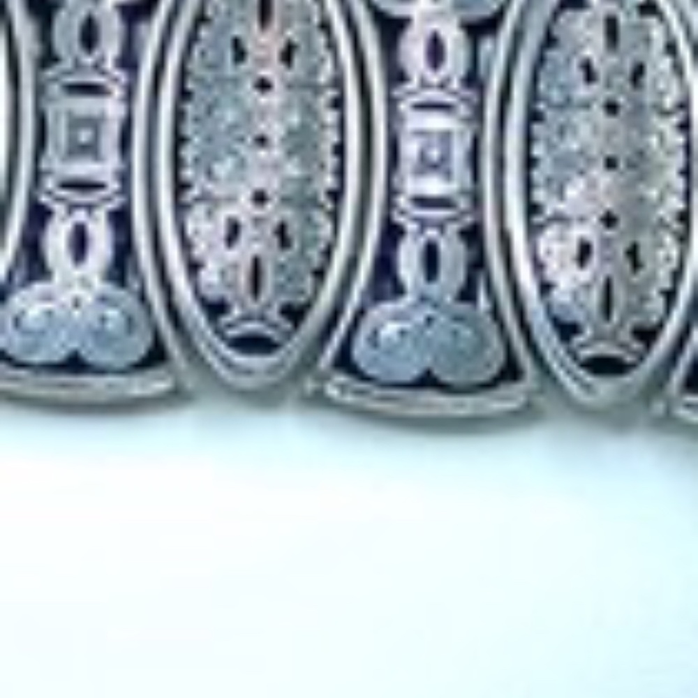 Brighton Wide Black Faceted Filigree Pattern Bracelet - Picture 6 of 10